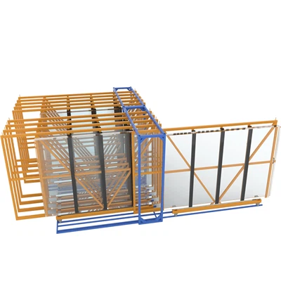 Glazen rek met lade opslagglasrek voor glasopslaghandleiding elektrisch reksysteem